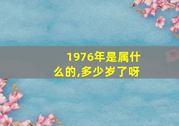 1976年是属什么的,多少岁了呀