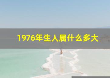 1976年生人属什么多大