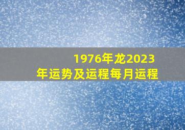 1976年龙2023年运势及运程每月运程