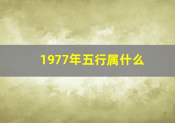 1977年五行属什么