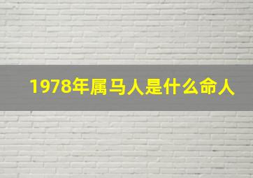 1978年属马人是什么命人