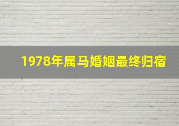 1978年属马婚姻最终归宿