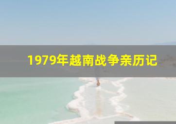 1979年越南战争亲历记