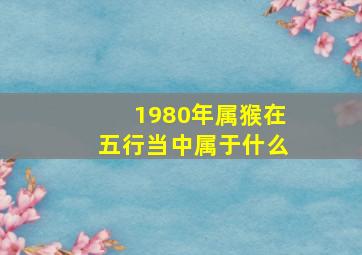 1980年属猴在五行当中属于什么