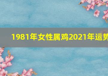 1981年女性属鸡2021年运势