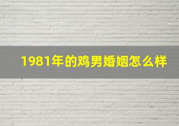 1981年的鸡男婚姻怎么样