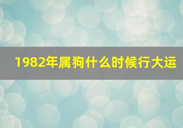 1982年属狗什么时候行大运