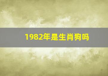 1982年是生肖狗吗