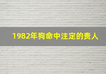 1982年狗命中注定的贵人