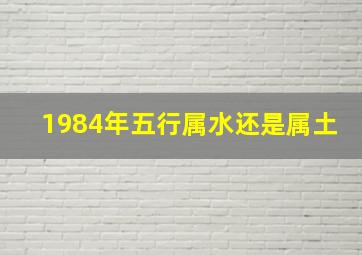 1984年五行属水还是属土