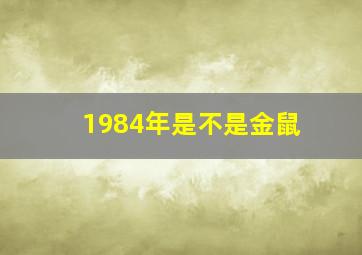 1984年是不是金鼠