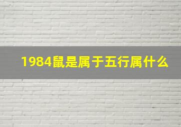 1984鼠是属于五行属什么