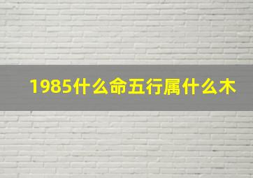 1985什么命五行属什么木