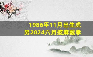 1986年11月出生虎男2024六月披麻戴孝