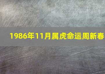 1986年11月属虎命运周新春