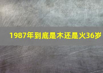 1987年到底是木还是火36岁