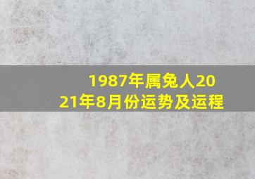 1987年属兔人2021年8月份运势及运程