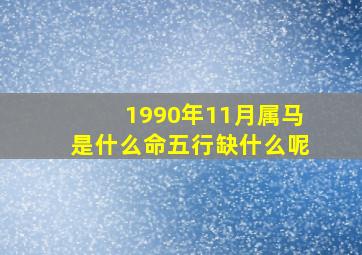 1990年11月属马是什么命五行缺什么呢