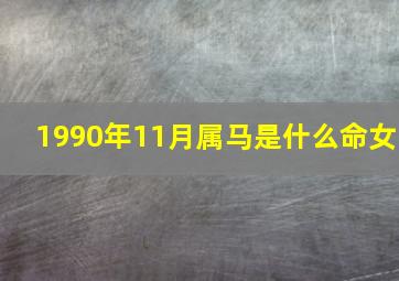 1990年11月属马是什么命女