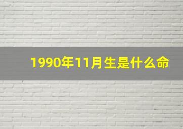 1990年11月生是什么命