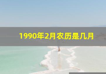 1990年2月农历是几月