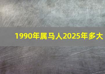 1990年属马人2025年多大