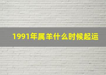 1991年属羊什么时候起运