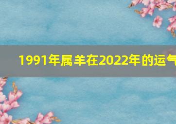 1991年属羊在2022年的运气