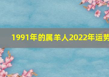 1991年的属羊人2022年运势