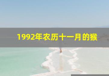 1992年农历十一月的猴