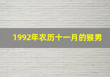 1992年农历十一月的猴男