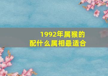 1992年属猴的配什么属相最适合