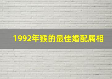 1992年猴的最佳婚配属相