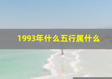 1993年什么五行属什么