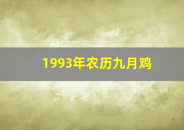 1993年农历九月鸡