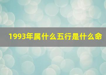 1993年属什么五行是什么命