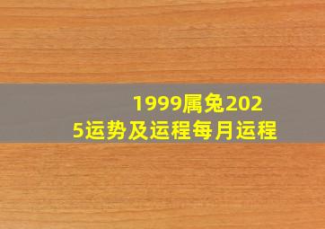 1999属兔2025运势及运程每月运程