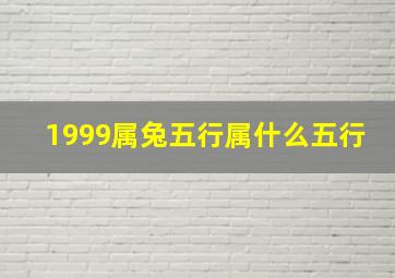 1999属兔五行属什么五行