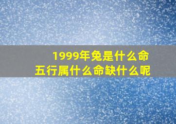 1999年兔是什么命五行属什么命缺什么呢