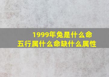 1999年兔是什么命五行属什么命缺什么属性