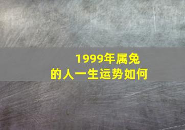 1999年属兔的人一生运势如何