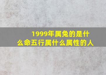 1999年属兔的是什么命五行属什么属性的人