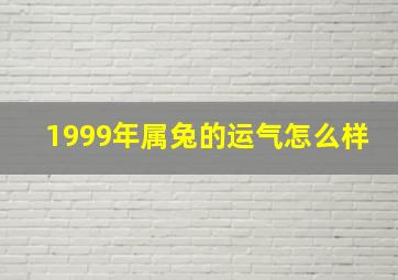 1999年属兔的运气怎么样