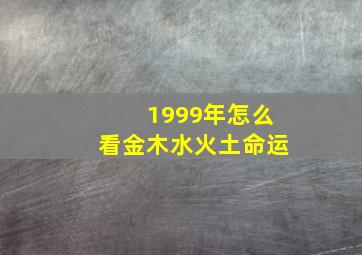 1999年怎么看金木水火土命运