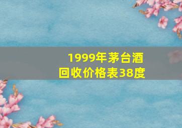 1999年茅台酒回收价格表38度