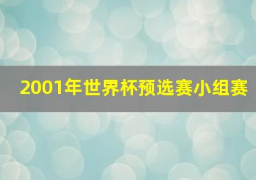 2001年世界杯预选赛小组赛