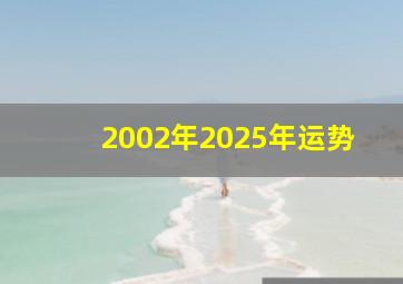 2002年2025年运势