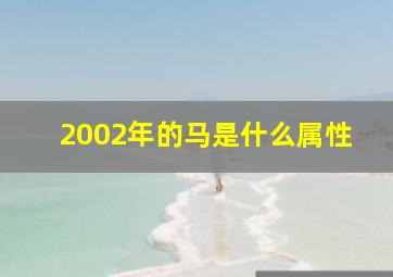 2002年的马是什么属性