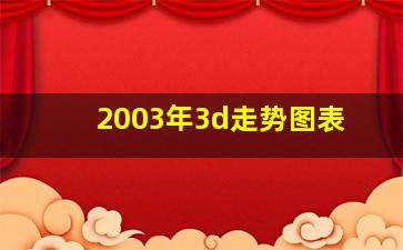 2003年3d走势图表