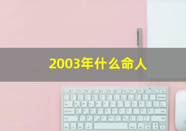 2003年什么命人